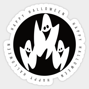 Happy Halloween 3 ghosts Sticker